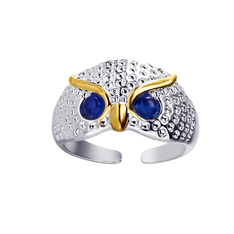 Adjustable  Owl Alloy Ring