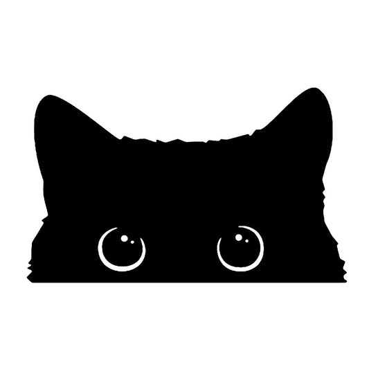 black cat window sticker